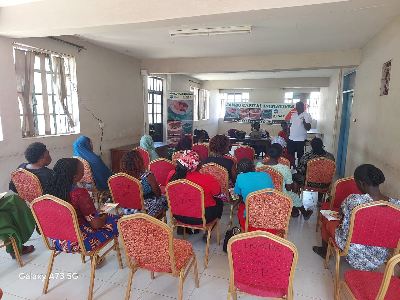 Group discussion during training